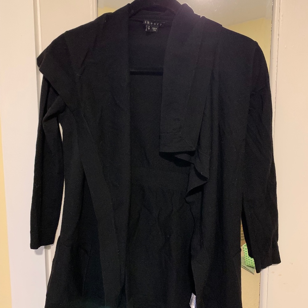 Theory shawl collar wool sweater size P